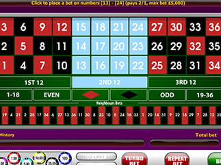 Hover Over the Pinball Roulette Table to See the Different Betting Limits and Payouts
